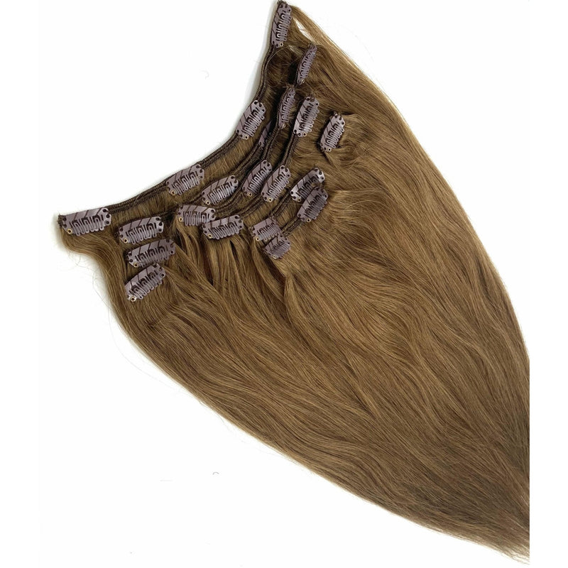 VIP Extensions VIP Clip Extensions / Silky Straight 18" - ClipeX System Hair Extension White Smoke Silky Straight / 18" / 8