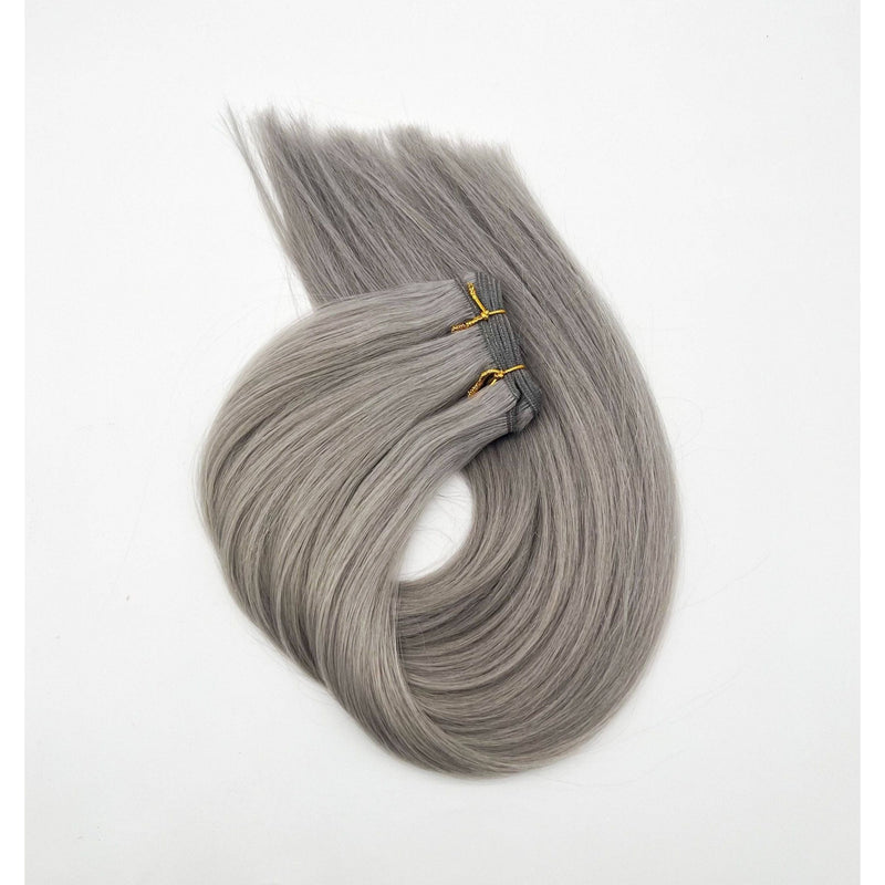 VIP Extensions Narcia Remy Siberian Weft Silky Straight - 18" Hair Extension White Smoke 18" / Platinum Silver