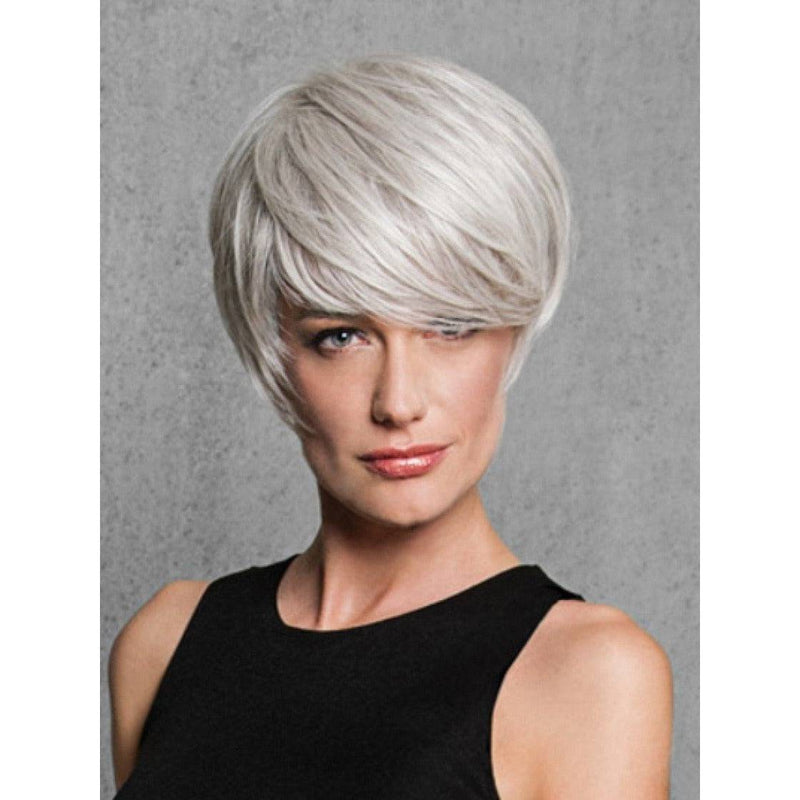 VIP Extensions Hairdo Angled Cut Wig Wig Dark Gray R2 Ebony,R1621S/R1621S+ Glazed Sand,R56/60 Silver Mist,R829S+ Glazed Hazelnut,SS14/88 Rooted Golden Wheat,R11S/R11S+ Glazed Mocha,R6/30  Chocolate Copper,R4 Midnight Brown,SS25 Ginger Blonde