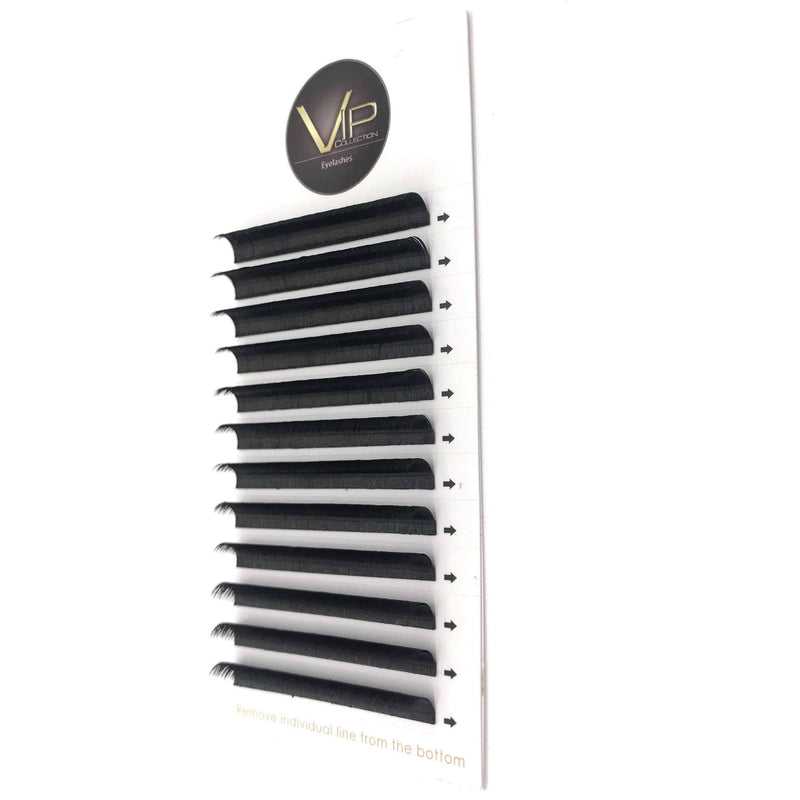 VIP Extensions VIP Quick Fan Lash Extensions, 12 Lines 0.07 D Curl Eyelash Extensions White Smoke 07D09