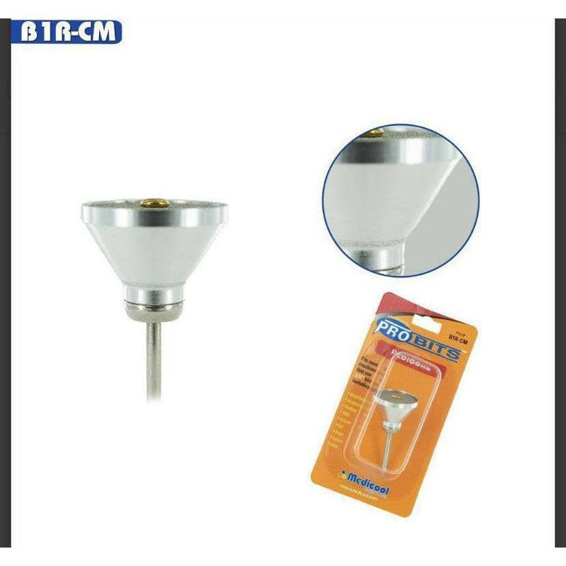 VIP Extensions Medicool Pro Bits Pedicure Nail Care White Smoke DIAMOND BIT B1R-CM