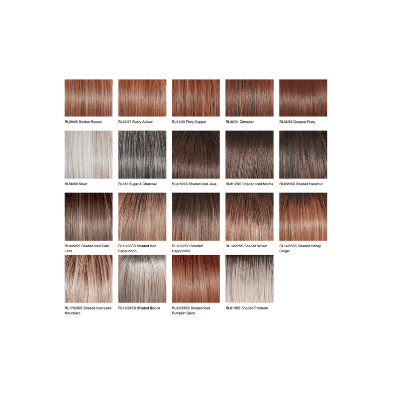 VIP Extensions Raquel Welch Pretty Please! Wig Synthetic Wig White Smoke RL2/4 Off Black,RL4/6 Black Coffee,RL5/27 Ginger Brown,RL6/8 Dark Chocolate,RL6/28 Bronzed Sable,RL6/30 Copper Mahogany,RL8/29 Hazelnut,RL10/12 Sunlit Chestnut,RL11/25 Golden Walnut,RL12/16 Honey Toast,RL13/88 Golden Pecan,RL14/22 Pale Gold Wheat,RL14/25