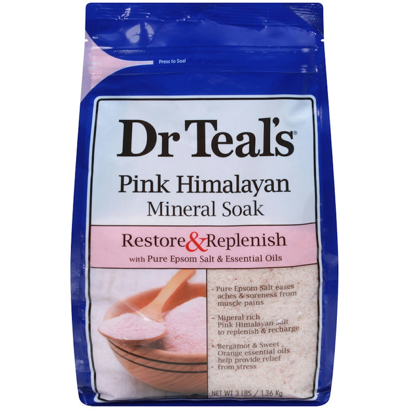 Dr Teal's Dr Teal's Pink Himalayan  Restore & Replenish  Mineral Soak 3 Lb Bath & Body Midnight Blue