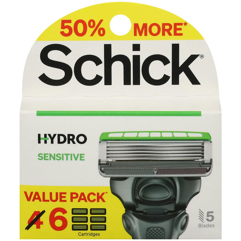 Schick Schick Hydro Men's Sensitive Razor Refills Value Pack Personal Care Antique White