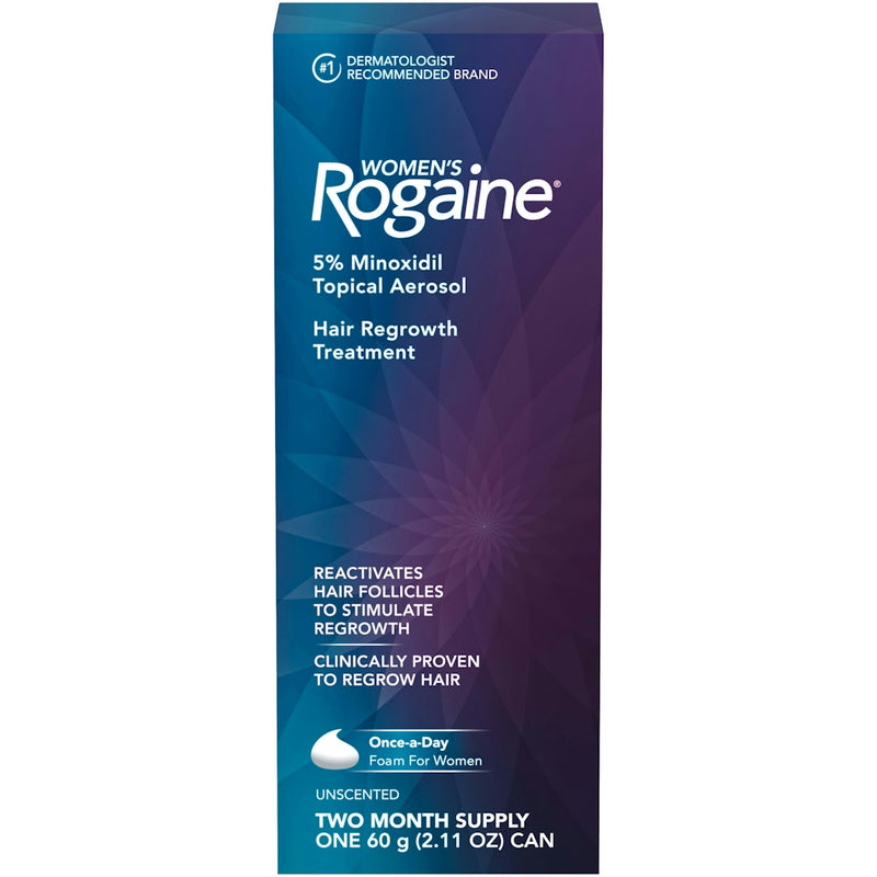 Rogaine Rogaine Women’s Hair Loss And Thinning Treatment, Once-A-Day Minoxidil Foam, Two Month Supply Health & Beauty Dark Slate Gray