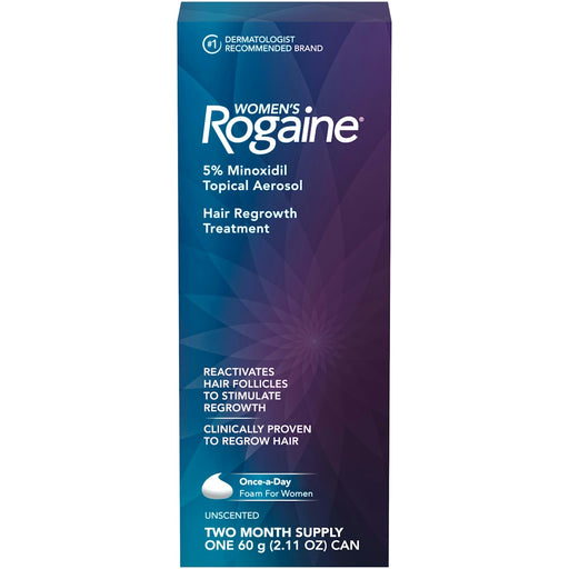 Rogaine Rogaine Women’s Hair Loss And Thinning Treatment, Once-A-Day Minoxidil Foam, Two Month Supply Health & Beauty Dark Slate Gray