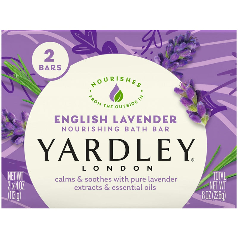 Yardley Yardley London English Lavender Bar Soap 2x4.25 Oz Bar Soap Seashell