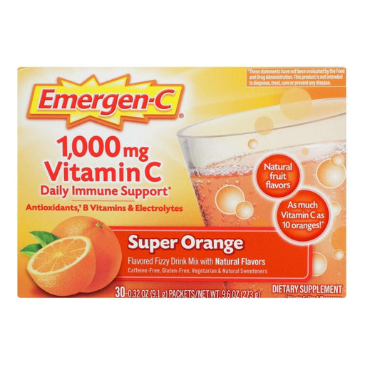 Emergen-C Alacer Emergen-C Super Orange 30 ct - 1000mg Vitamin C Vitamin C Supplement Wheat Default Title