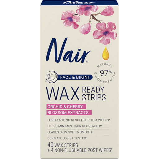 Nair Nair Hair Remover Wax Ready Strips For Face And Bikini 40 Count 2019 Personal Care Light Gray