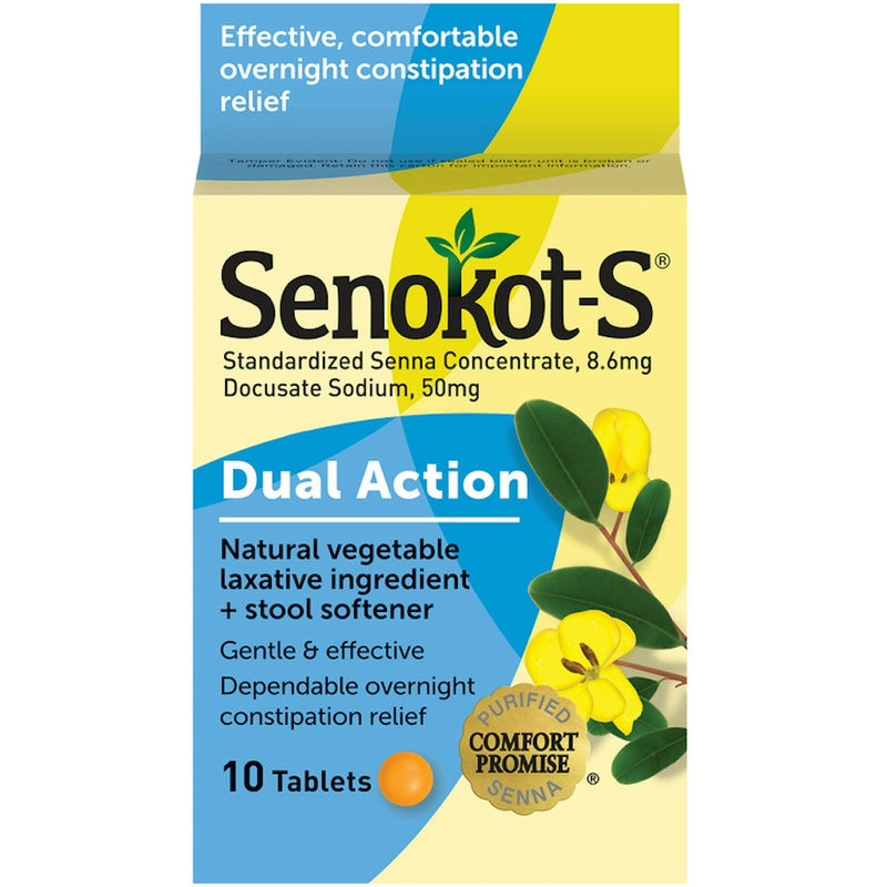 Senokot-S Senokot-S® Dual Action Laxative + Stool Softener Tablets Health & Beauty Cornflower Blue