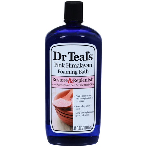 Dr Teal's Dr Teal's Pure Epsom Salt & Essential Oils Restore & Replenish Pink Himalayan Foaming Bath - 34 Fl Oz Bath & Body White Smoke