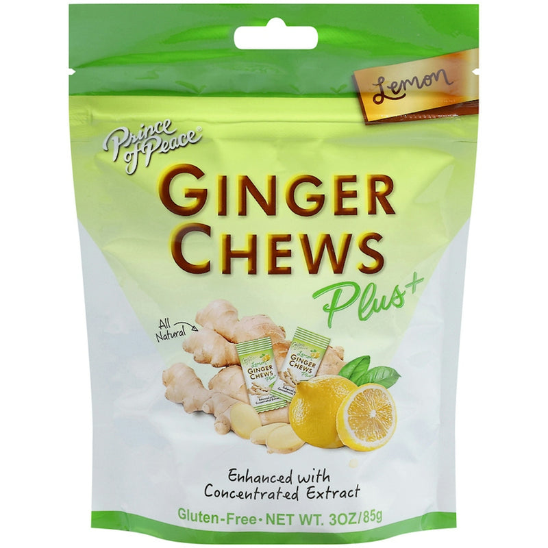 Prince Of Peace Prince Of Peace Ginger Chews Plus - Lemon Vitamins & Supplements White Smoke