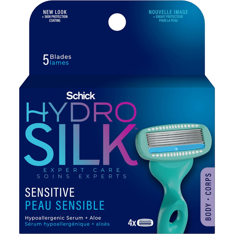 Schick Schick Hydro Silk 5 Blades  Sensitive Razor Blades 4Ea Razors & Razor Blades Midnight Blue