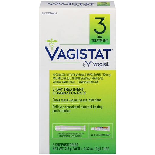 Vagistat Vagistat Vaginal Antifungal, 3-Day Treatment, Combination Pack Medicine & Drugs Lavender