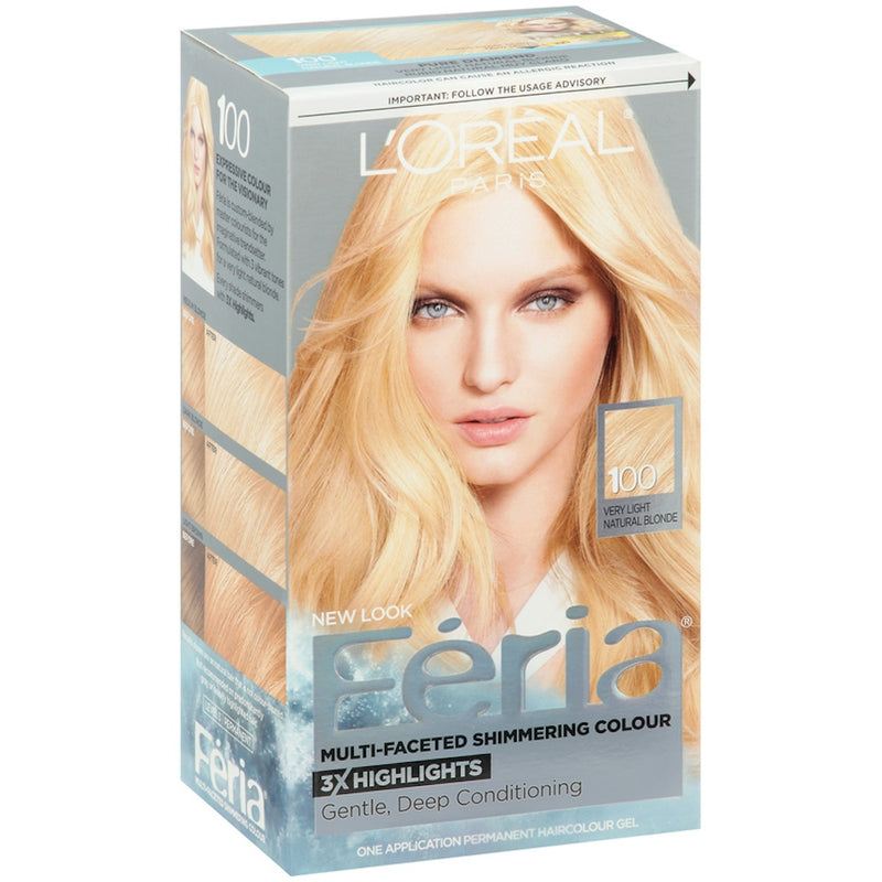 Feria Feria L'Oreal Paris Permanent Haircolour Gel, Very Light Natural Blonde 100 Hair Color Wheat