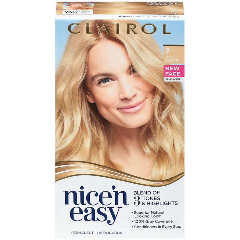 Clairol Clairol Nice 'n Easy Permanent Hair Color 9 Light Blonde Hair Color White Smoke
