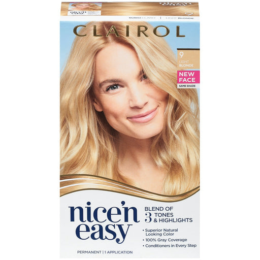 Clairol Clairol Nice 'n Easy Permanent Hair Color 9 Light Blonde Hair Color White Smoke