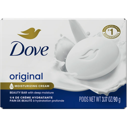 Dove Dove Beauty Bar Original White - 3.15 oz (1 Count) - Single Bar Bar Soap Light Gray