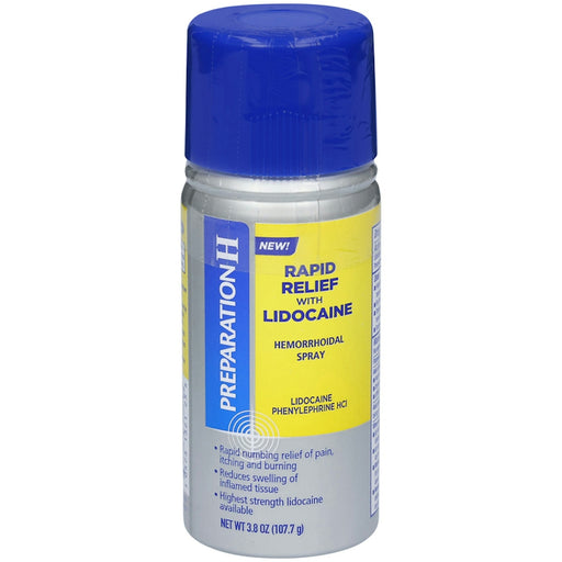 Preparation H Preparation H Rapid Relief Hemorrhoidal Spray with Lidocaine - 3.8 oz Aerosol Medicine & Drugs Midnight Blue