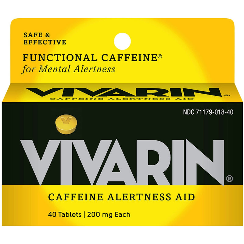 Vivarin Vivarin Caffeine Alertness Aid, 200 Mg, Tablets Health & Beauty Black
