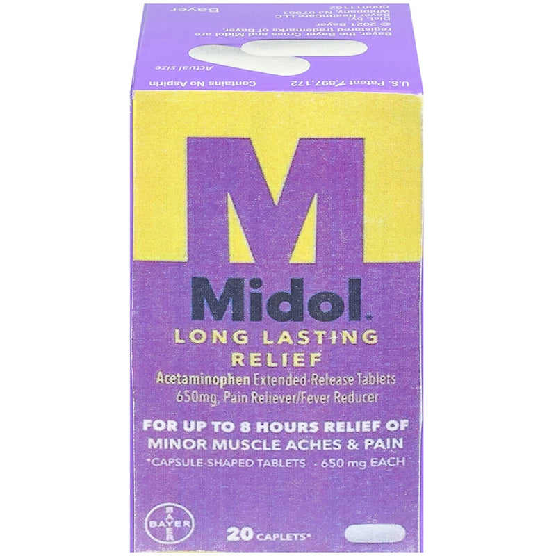 Midol Midol Long Lasting Relief, 650 Mg, Caplets Health & Beauty Medium Purple