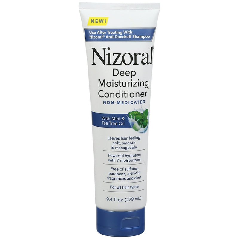 Nizoral Nizoral Deep Moisturizing Conditioner With Mint & Tea Tree Oil For All Hair Types - Free Of Sulfates, Parabens, Artificial Fragrances And Dyes, 9.4 Oz Conditioners White Smoke