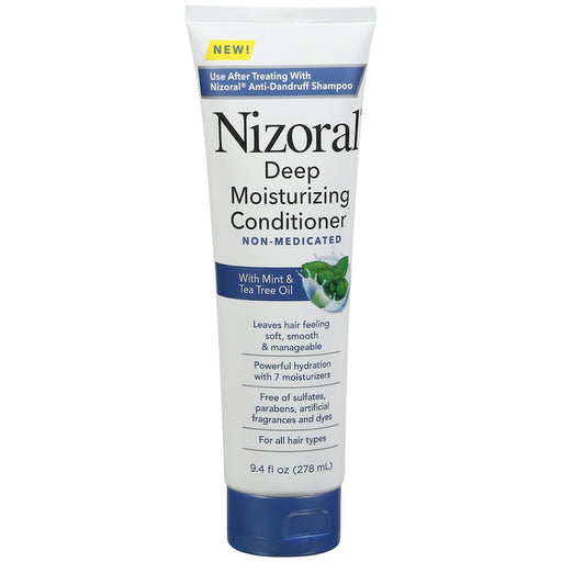 Nizoral Nizoral Deep Moisturizing Conditioner With Mint & Tea Tree Oil For All Hair Types - Free Of Sulfates, Parabens, Artificial Fragrances And Dyes, 9.4 Oz Conditioners White Smoke
