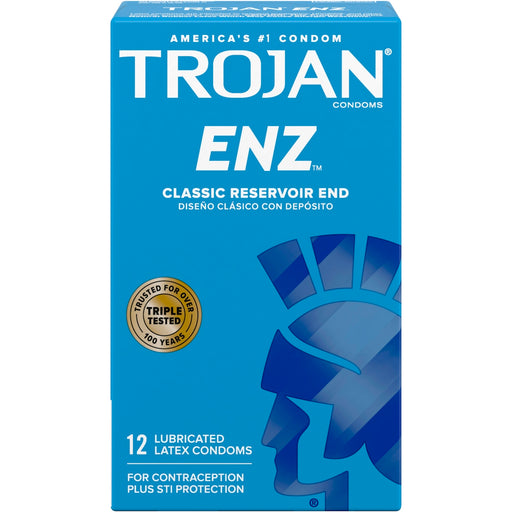 Trojan Trojan Enz Lubricated Premium Latex Condoms Condoms Light Sea Green