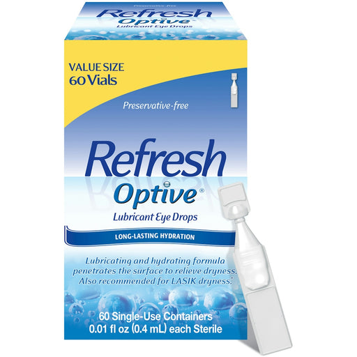Refresh Refresh Optive Lubricant Eye Drops Single-Use Vials Eye Drops & Lubricants White Smoke