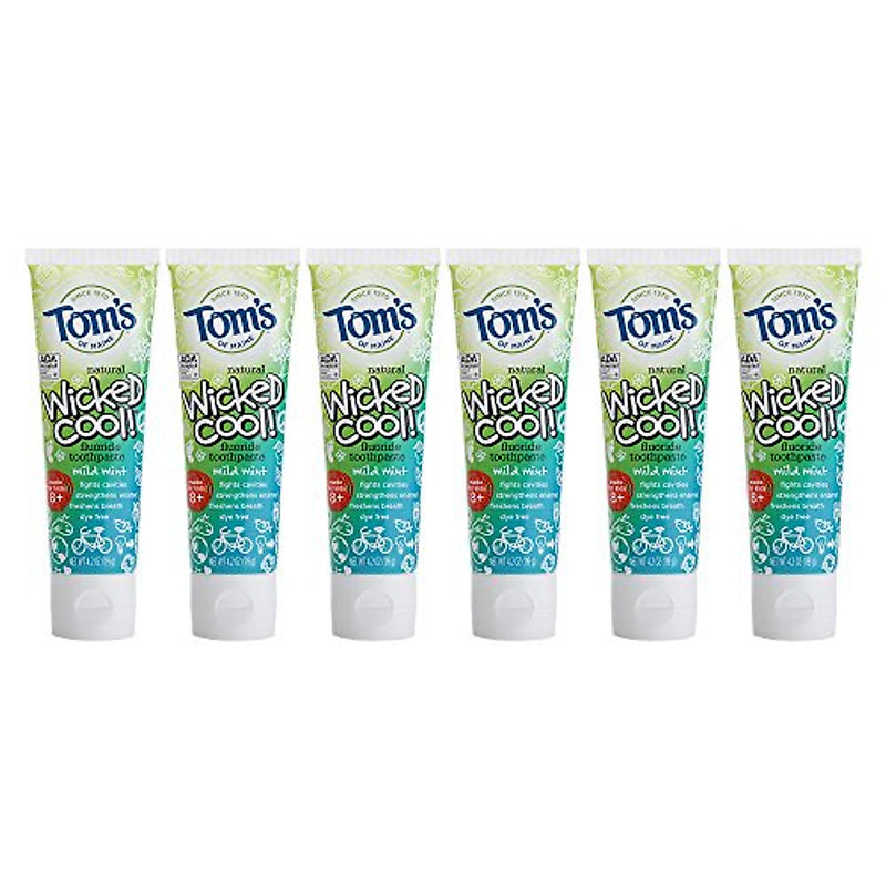 Tom's of Maine Tom's of Maine Wicked Cool Fluoride Toothpaste Mild Mint Toothpaste White Smoke