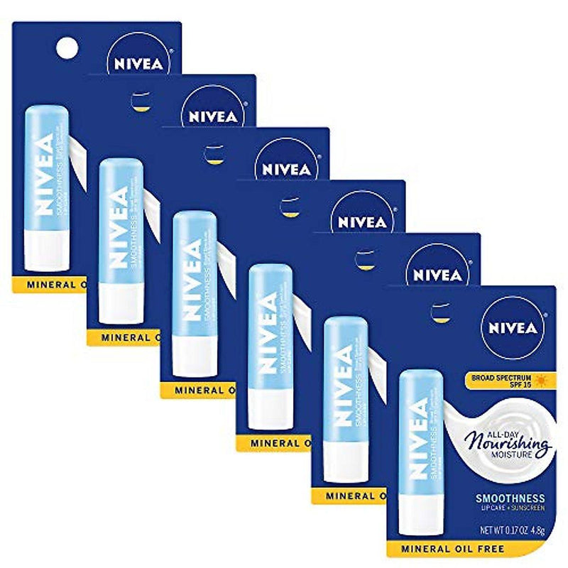 Nivea Nivea Lip Care, Smoothness, Sunscreen, Broad Spectrum SPF 15 Health & Beauty White Smoke