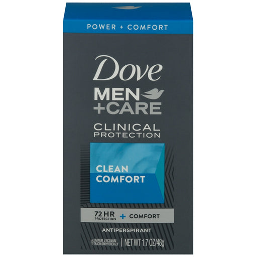 Dove Dove Men + Care Clinical Protection Antiperspirant Deodorant Solid Clean Comfort 1.70 Oz Deodorant Dark Slate Gray