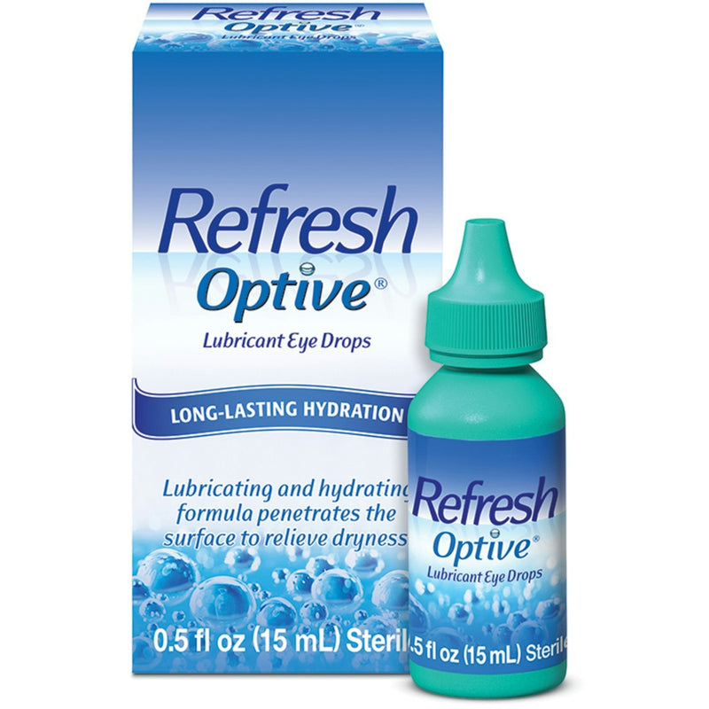 Refresh Refresh Optive, Lubricant Eye Drops, 0.5 Fl Oz Eye Drops & Lubricants White Smoke