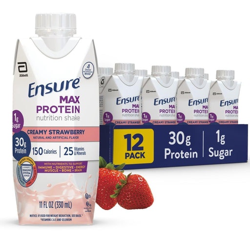 Ensure Ensure Max Protein Nutrition Shake Creamy Strawberry 11 Fl Oz Fitness & Nutrition White Smoke