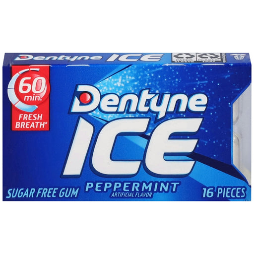 Dentyne Dentyne Ice Peppermint, Sugar Free Gum Candy & Chocolate Midnight Blue