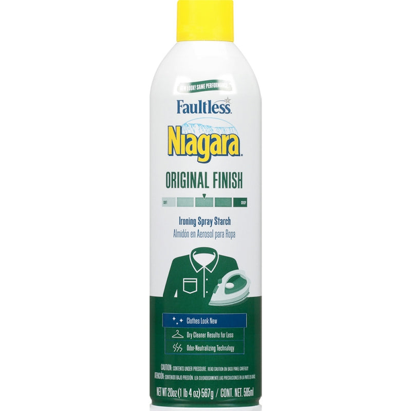 Faultless Faultless Niagara Original Finish Ironing Spray Starch, 20 Oz Laundry Detergent White Smoke