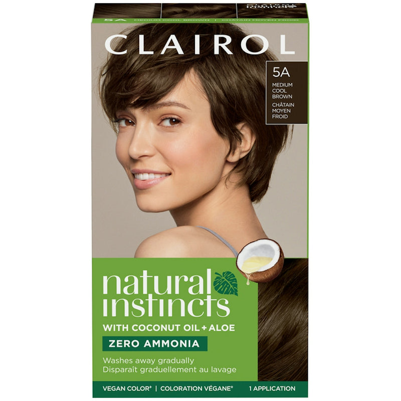 Natural Instincts Natural Instincts Hair Color, Vegan, Medium Cool Brown 5 A Hair Color Dark Gray