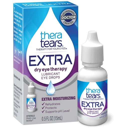 TheraTears TheraTears Lubricant Eye Drops Extra Dry Therapy - 0.5 Fluid Ounce Eye Drops & Lubricants White Smoke