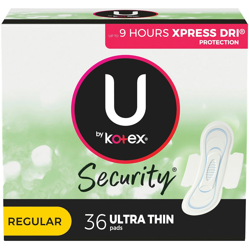 U by Kotex U by Kotex Security Ultra Thin Pads With Wings, Regular 36 ct Personal Care Lavender
