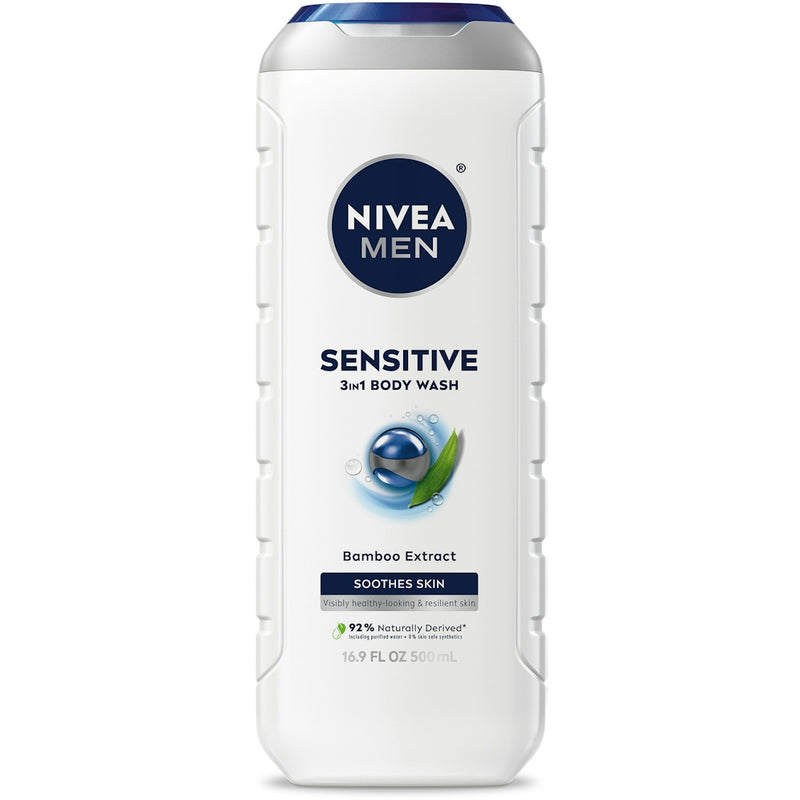 NIVEA Men NIVEA Men Body Wash, Sensitive, Soothes Skin 16.9 Fl Oz Body Wash Lavender