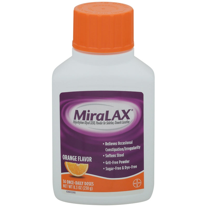 MiraLAX MiraLAX Orange Flavor Powder Laxative, 8.3 Oz Health & Beauty White Smoke