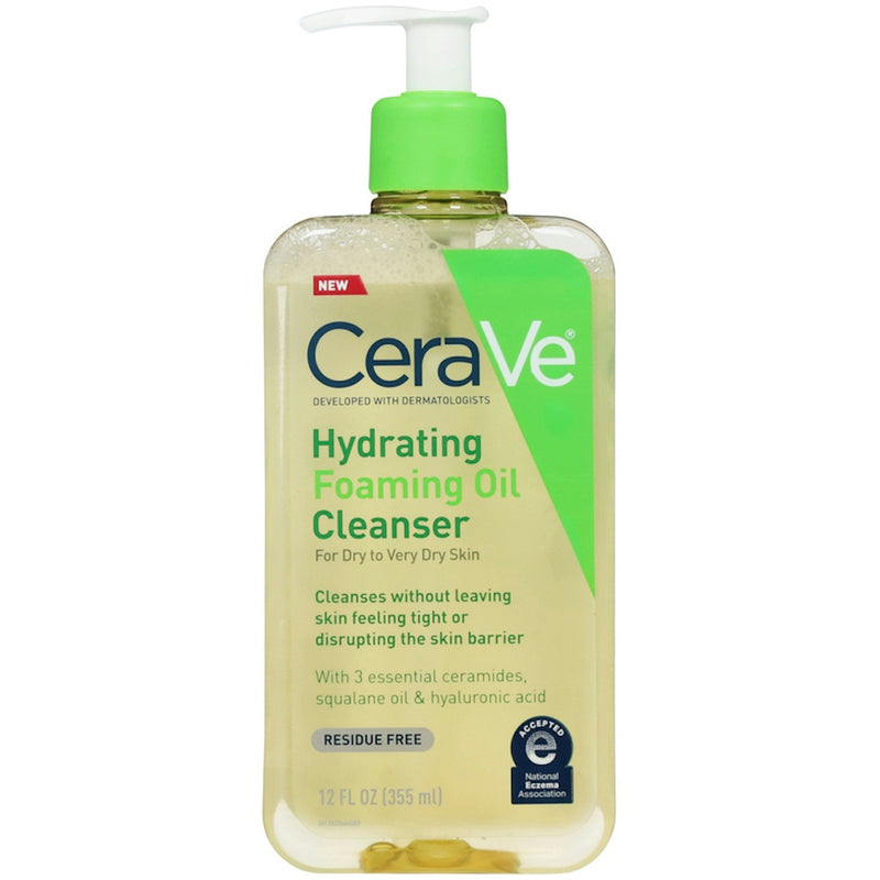 CeraVe CeraVe Cleanser, Hydrating, Foaming, Oil 12 Fl Oz Health & Beauty White Smoke
