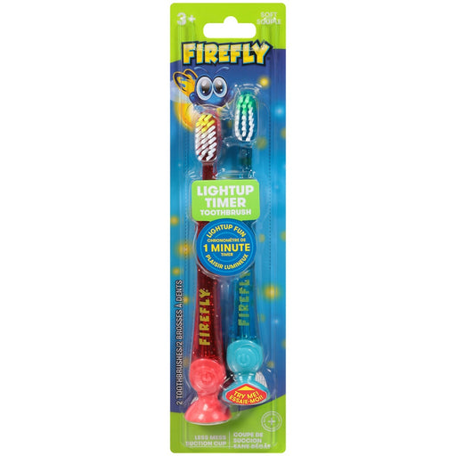 Firefly Firefly Kids' Light-Up Timer Toothbrush - Soft - 2ct Toothbrushes Steel Blue