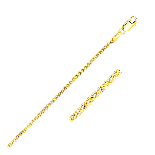 Bids.com 2.1mm 14k Yellow Gold Round Wheat Chain Necklaces White Smoke 16 / Yellow Gold,18 / Yellow Gold,20 / Yellow Gold,22 / Yellow Gold,24 / Yellow Gold,30 / Yellow Gold,One / Yellow Gold