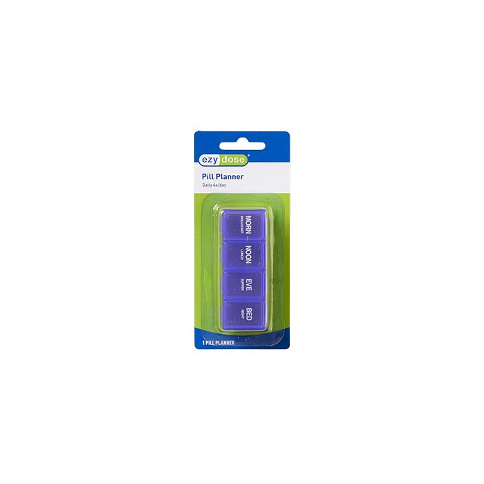 Ezy Dose Ezy Dose Pill Reminder, Classic, Four A Day Medicine & Drugs Yellow Green