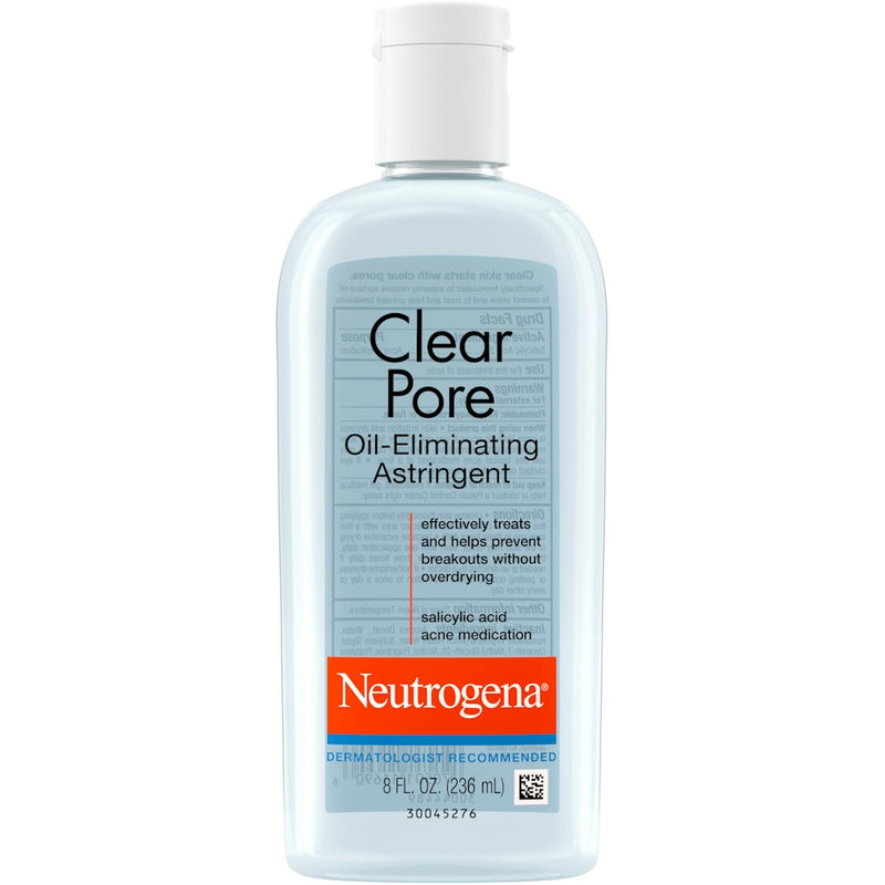Neutrogena Neutrogena Clear Pore Oil-Eliminating Facial Astringent With 2% Salicylic Acid AcneTreatment Skin Care White Smoke