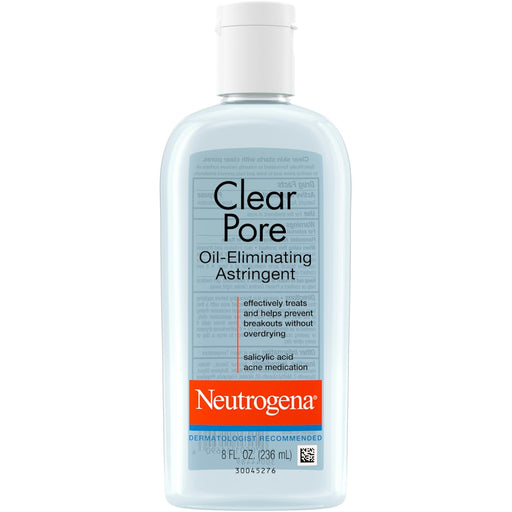 Neutrogena Neutrogena Clear Pore Oil-Eliminating Facial Astringent With 2% Salicylic Acid AcneTreatment Skin Care White Smoke