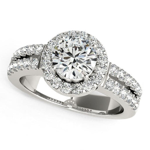 Bids.com 14k White Gold Halo Diamond Engagement Ring With Double Row Band (1 3/8 cttw) Rings White Smoke 3 / White Gold,3.5 / White Gold,4 / White Gold,4.5 / White Gold,5 / White Gold,5.5 / White Gold,6 / White Gold,6.5 / White Gold,7 / White Gold,7.5 / White Gold,8 / White Gold,8.5 / White Gold,9 / White Gold