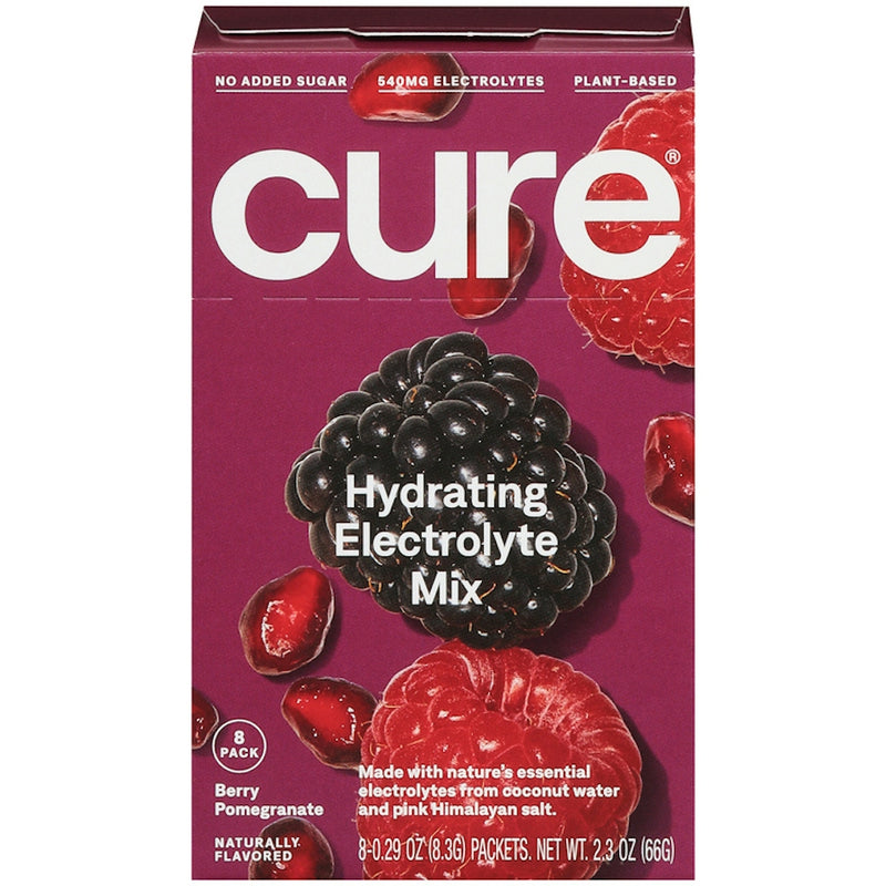 Cure Cure Hydration Electrolyte Vegan Drink Mix Powder - Berry Pomegranate  8Ct Sports & Energy Drinks Brown