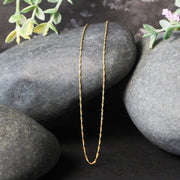 Bids.com 14k Yellow Gold Singapore Chain 0.8mm Necklaces Black 16 / Yellow Gold,18 / Yellow Gold